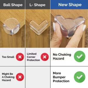 Corner Protectors for Baby (12 Pack) - Patented - New & Improved Edge Protector for Baby Transparent Corner Protectors - Baby Safety Products to Ba