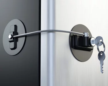 MUIN Highly Secured Refrigerator Lock with Key Mini Refrigerator Door Lock for Children and Adults Multi Functional Lock for Securing Fridge, Dra