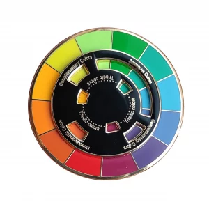 Creative Color Wheel Enamel pin, The Spinning Wheel Moves Nicely?Color Wheel Brooch (Color Wheel Enamel pin)