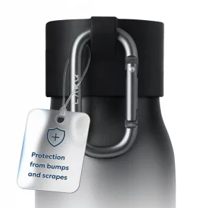 LARQ Active Loop - Black - Bump Protector for Your LARQ Cap with Easy Carry Carabiner