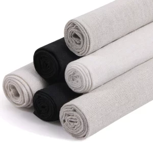 Linen Needlework Fabric, Kissbuty 6 PCS Linen Fabric Cloth for Garment Craft Flower Pot Decoration Embroidery Cross Stitch Cloth, 19.6 by 19.6 Inch (