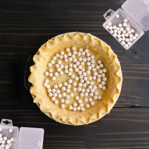 Mrs. Anderson's Baking Ceramic Pie Crust Weights, 135 Count, Natural Stoneware, For Blind Baking Pie Crusts And Tart Shells With Even Baking Results