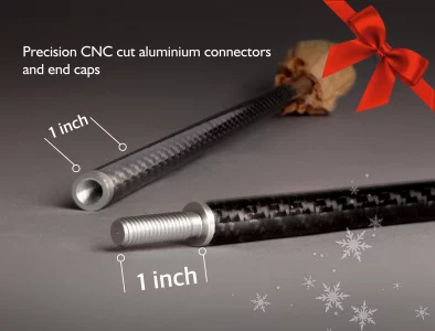 Flourish art materials 33'' Carbon Fiber Mahl Stick- 3x lighter than most aluminium mahl sticks. 7 year warranty included. (2 piece MEDIUM- 33in)