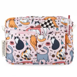 qianshan Portfolio Organizer with Multiple Pockets, Waterproof Travel Zippered Cosmetic Bag, Portable Storage Bag for Notebooks, Stationeries, Make-u