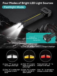 YETHKE Gym Lamp, Portable Gym Lighting for Posing, Magnetic Work Light Rechargeable, Gift for Men/Women, 180 Rotate Foldable with Hang Hook Camping