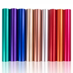 HTVRONT Matte Metallic Vinyl Permanent, 9 PCS 12 