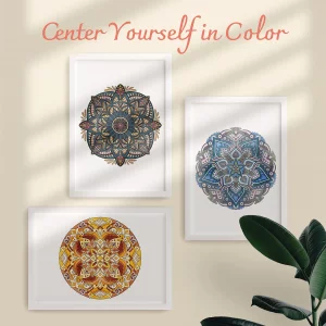 ColorIt Mandalas Volume VI Spiral Bound Adult Coloring Book with 50 Mandala Patterns for Relaxation and Stress Relief - Includes Perforated Pages, Th