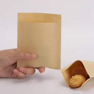 LoveBB 200 Pcs Kraft Paper Treat Bags Brown Flat Favor Bag for Cookie Popcorn Snacks Party Small Gift Bag (4 x5 Inch)