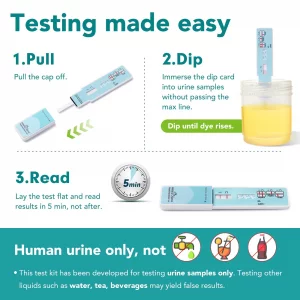 Easy@Home Marijuana Urine Drug Test Kit [15 Pack] - THC Tests for Home Use - Weed Detox Testing Kits with 50ng/ml Cutoff Level #EDTH-114