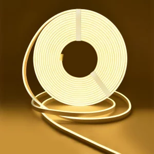 Lucienstar Led Strip Lights, 16.4ft/5m 3000K Warm White Neon Rope Light, 12V Flex Waterproof Neon LED Strip LED Rope Light for Kitchen Bedroom Indoor