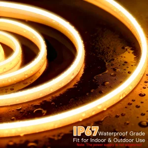 Lucienstar Led Strip Lights, 16.4ft/5m 3000K Warm White Neon Rope Light, 12V Flex Waterproof Neon LED Strip LED Rope Light for Kitchen Bedroom Indoor