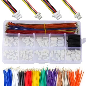 Kidisoii JST Connector Kit 1.0mm Pitch JST-SH 1.0 Micro Connector with Premium 28AWG Pre-Crimped Cables,SH 1.0mm Connector 3/4/5/6/7/8/9/10/12 Pin Ho