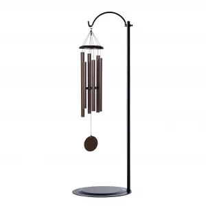 HOHIYA 36? Adjustable Wind Chime Stand Heavy Duty Outdoor Metal Hanging Pole for Wind Chimes Lanterns Hummingbird Feeders and Solar Lights Indoor Out