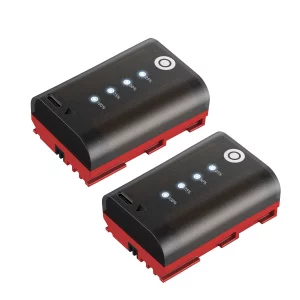 2600mAh LP-E6P Replacement Battery, Type-C Charging, Quick Battery Level Check Compatible with Canon EOS R R5 R5 II R6 R6 II R7 5D II III IV 5DS R 6D
