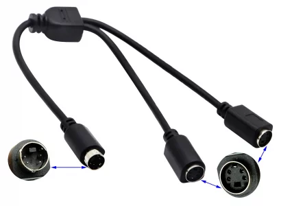 zdyCGTime S-Video Y Splitter Cable for Electronic Adapter, 11Inch, Black