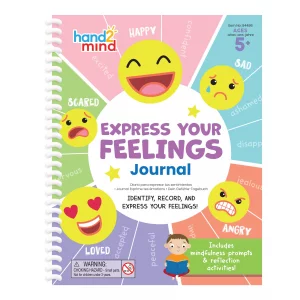 hand2mind Express Your Feelings Journal, Emotions Journal for Kids with Feelings Wheel, Social Emotional Books for Kids, Growth Mindset for Kids, Min