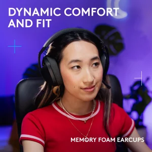 Logitech G321 Lightspeed Wireless Bluetooth Gaming Headset, Dynamic Comfort and fit, 16 kHz Boom mic, 20+ hrs Battery, PC, PS4, PS5, Nintendo Switch,