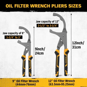 ELEAD Adjustable Oil Filter Wrench Set - 9