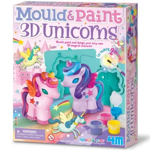4M | Mould and Paint | 3D Unicorns | Mould, Paint and Design 3D Magical Unicorns | Kids Age 3+,Pink