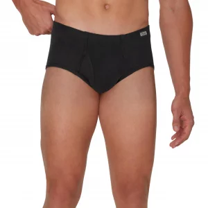 Hanes Men's Pack, Mid-Rise Briefs, Stretch Cotton Underwear, Classic, (Pack of 6) (Colors May Vary), Gray, Large