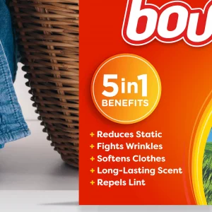 Bounce Fabric Softener Sheets, Outdoor Fresh Scent, 120 Count