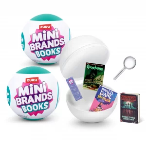 Mini Brands Books (2 Pack) by ZURU Real Miniature Book Brands Collectible Toy, Capsules of 5 Mystery Miniature Books with Real readable Pages and Acc