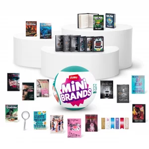 Mini Brands Books (2 Pack) by ZURU Real Miniature Book Brands Collectible Toy, Capsules of 5 Mystery Miniature Books with Real readable Pages and Acc