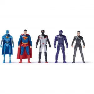 DC Comics, Superman Heroes Vs. Villains 5-Pack, 3-Inch Action Figure, Stylized Superhero Figures with Dynamic Poses and Battle Ready Armor, Kids Toys