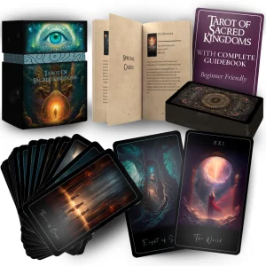 Earth Moon Magick The Tarot of Sacred Kingdoms - Moon Tarot Cards  78-Cards Tarot Deck with Guide Book  Oracle Cards for Spiritual and Shadow Work,