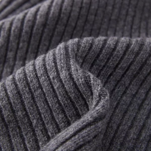 FUQILA 100% Merino Wool Cuff Beanie Hat, Unisex Warm Winter Caps Soft, Breathable & Cozy Stretchy Knitted Cuffed Cap (Grey)