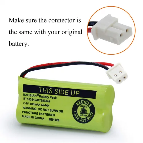 BAOBIAN BT183342/BT283342 2.4V 400mAh Ni-MH BT166342/BT266342 BT162342 ...