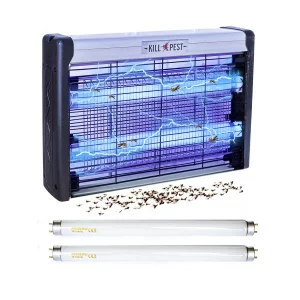 Electronic Bug Zapper Mosquito Killer Fly Traps Indoor for Moth, Mosquito, Gnat for Home Restaurants Kitchen Garden Including Extra 2 Pack Replacemen