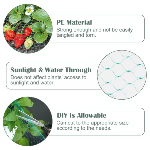 CandyHome 13Ft x 33Ft Anti Bird Protection Mesh Garden Netting Seedlings Plants Flowers Fruit Trees Vegetables from Rodents Deer Reusable Fencing, Gr