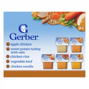 Gerber Stage 2 Baby Food, Nourishing Blends Tubs, Baby Puree, Variety Pack, 32PK