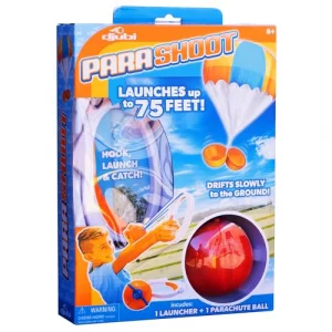 Djubi Parashoot, Best Gifts for Kids and 8 & Up - Slingshot Flying Parachute Outdoor Beach, Lawn, & Tailgating Family Game - Toys Gifts for 8 9 10 11