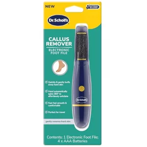 Dr. Scholl's Callus Remover Electronic Foot File, Electric Hard Skin Removal for Feet, Effortless Soft Smooth Skin in Minutes, Perfect for Travel, fo