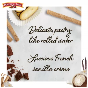 Pepperidge Farm Pirouette Cookies, French Vanilla Flavored Crme Filled Wafers, 13.5 Oz Tin