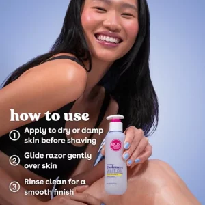 eos Cashmere Shave Oil  Vanilla Cashmere, Moisturizing Shave Oil with Shea Butter & Glycerin, Helps Prevents Irritation & Razor Burn, Vegan, 6 fl oz