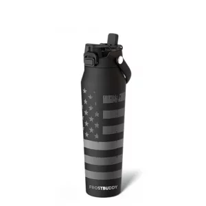 Frost Buddy 32oz Bottle Buddy with Straw & Chug Lid | Leak-Proof Stainless Steel | 24-Hours Cold | Sweat-Proof, Cup Holder Friendly | Ideal for Gym, 