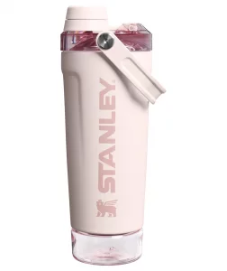 STANLEY Vitalize Shaker Bottle 20 oz | Leakproof Insulated Stainless Steel Shaker Cup | Base Storage and Twist On Fast Flow Lid | Protein Shakes and 