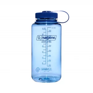 Nalgene 32 oz Wide Mouth Water Bottle | BPA-Free, Durable & Leak Proof, Lightweight Bottle for Hiking & Gym, Work & Travel, Baby Blue