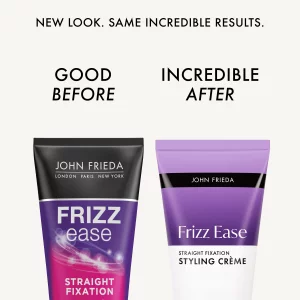 John Frieda Straight Fixation Styling Crme, Straight Hair Styling Cream for Women and Men, 5 oz