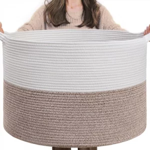 INDRESSME XXXLarge Blanket Basket for Living Room 21.7