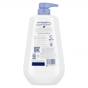 Dove Body Wash with Pump Anti-Stress Blue Chamomile & Oat Milk, for 24hr Lotion-Soft Skin Moisturizing Skin Cleanser with No Sulfates No Parabens 30.