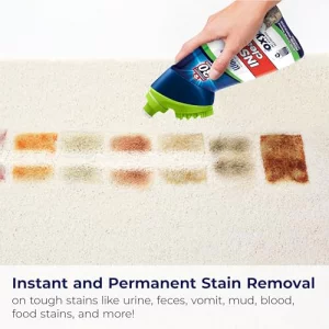 Bissell InstaClean Oxy Pet Spot and Stain Remover with Brush Head, 4 pack, 17409