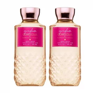 Bath & Body Works Gingham Gorgeous Body Wash, Nourishing Cleanser with Pro-Vitamin B5 & Aloe - Pink Strawberries, Peony Blooms, and Peach Nectar, Gen