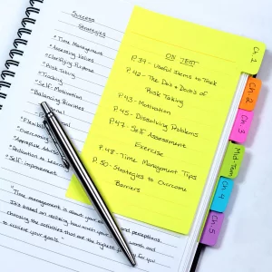 Redi-Tag Divider Sticky Notes, Tabbed Self-Stick Lined Notepads, Adhesive Notes for School, Home and Office, 120 Ruled Notes, 4