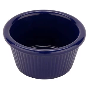 G.E.T. RM-387-CB Cobalt Blue 2 oz. Fluted Ramekin, Break Resistant, Cobalt Blue (Pack of 12)