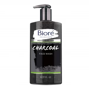 Bior Men's Skincare Charcoal Face Wash, Deep Cleans Pores & Refreshes Skin, 6.77 Fl. Ounces