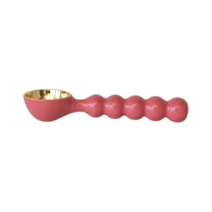 Creative Co-Op Enameled Aluminum Ice Cream Scoop, Pink and Gold